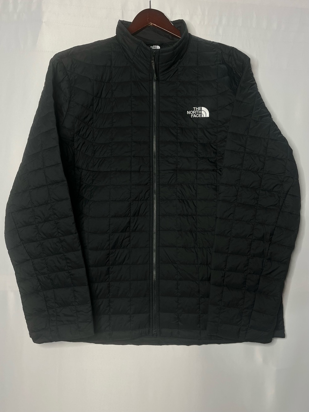 The North Face Quilted Thermoball Eco Full Zip Black Puffer Jacket Mens XL *EUC